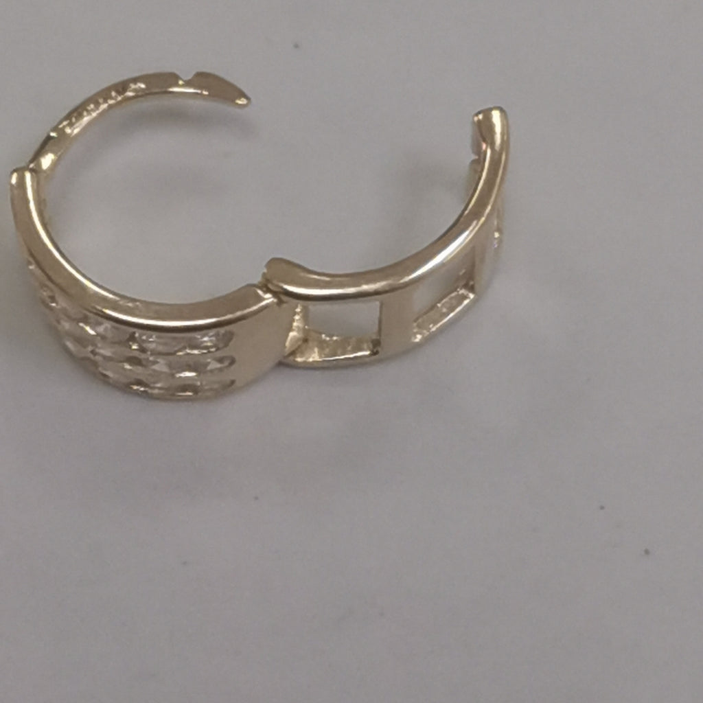 ARETES HUGGIES C CIRCONIA 14K 2.1 GR (NUEVO)