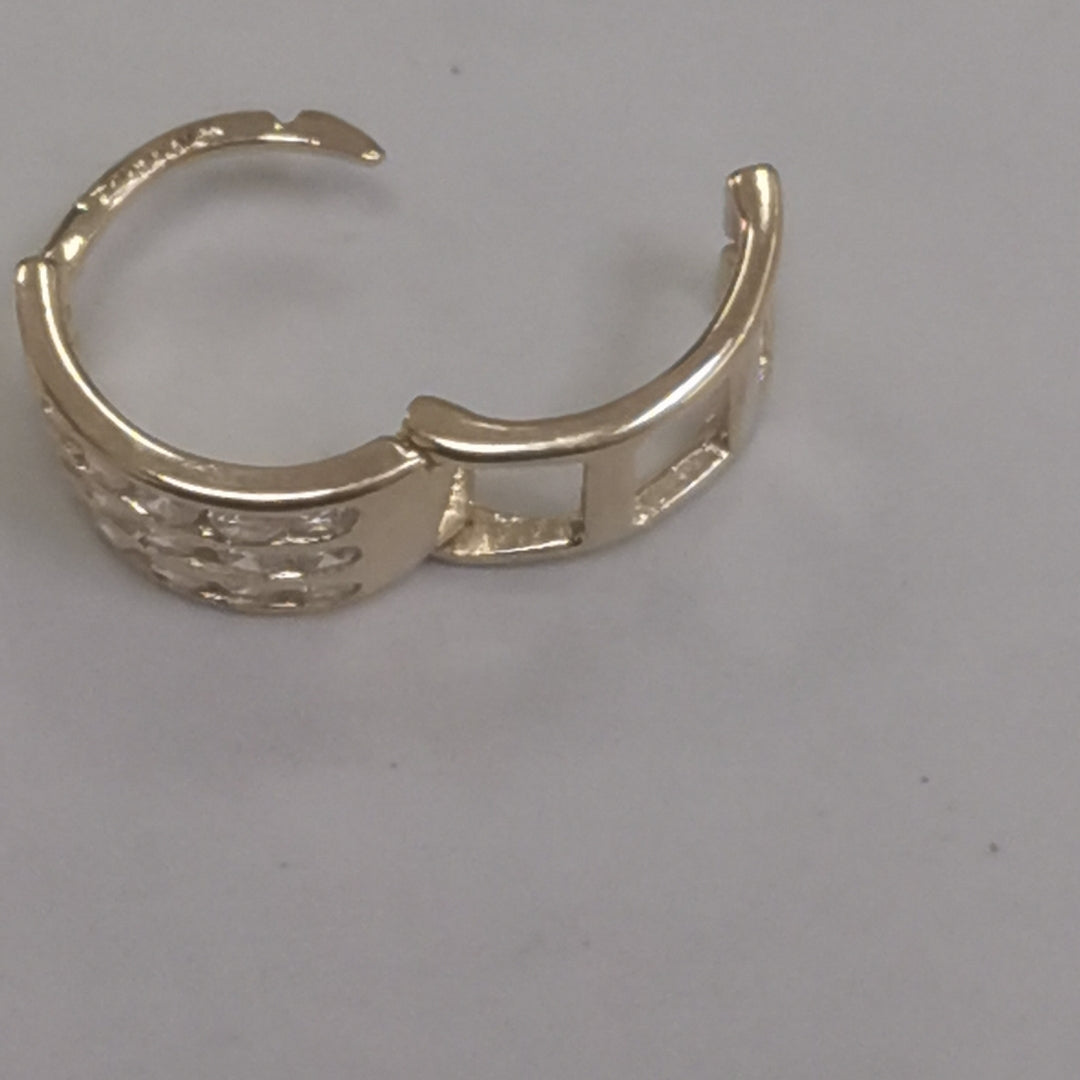 ARETES HUGGIES C CIRCONIA 14K 2.1 GR (NUEVO)