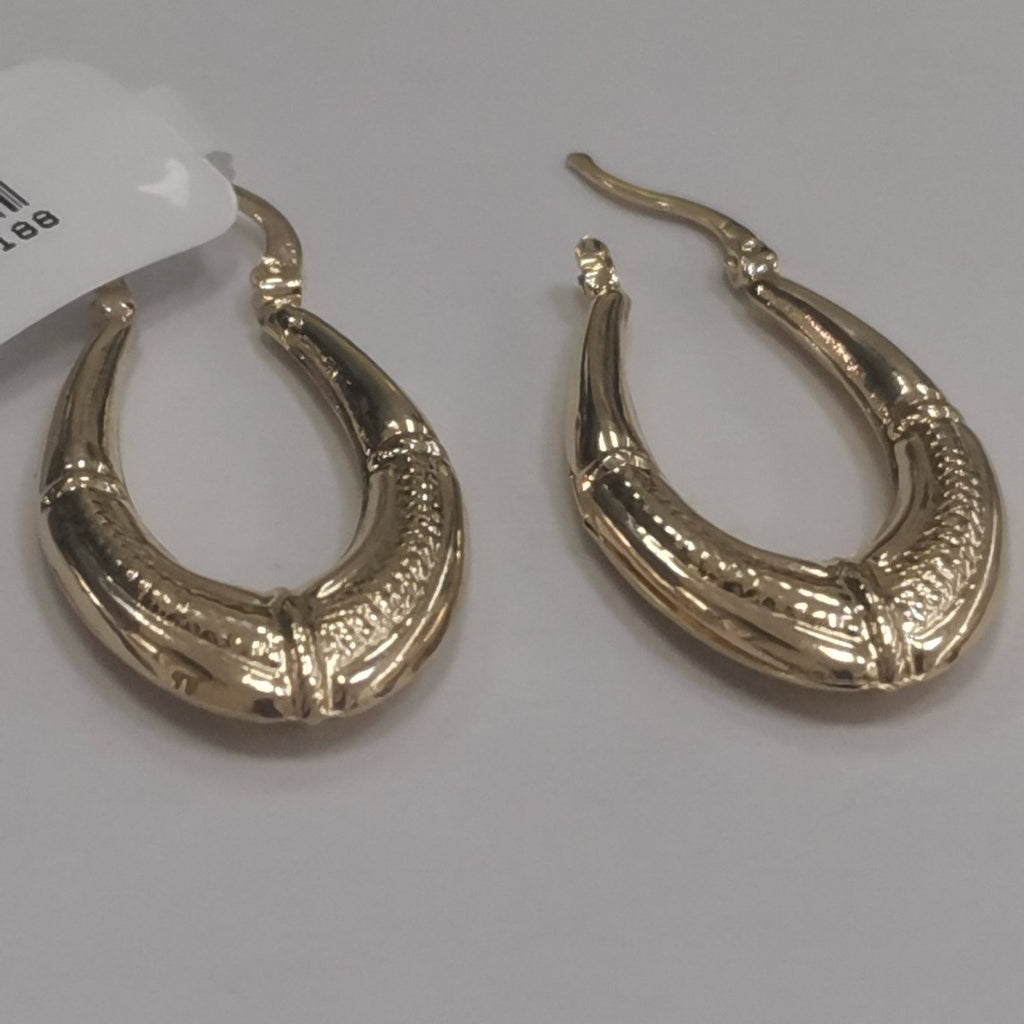 ARETES ARRACADAS ESTRIADAS 14K 2.7 GR (NUEVO)