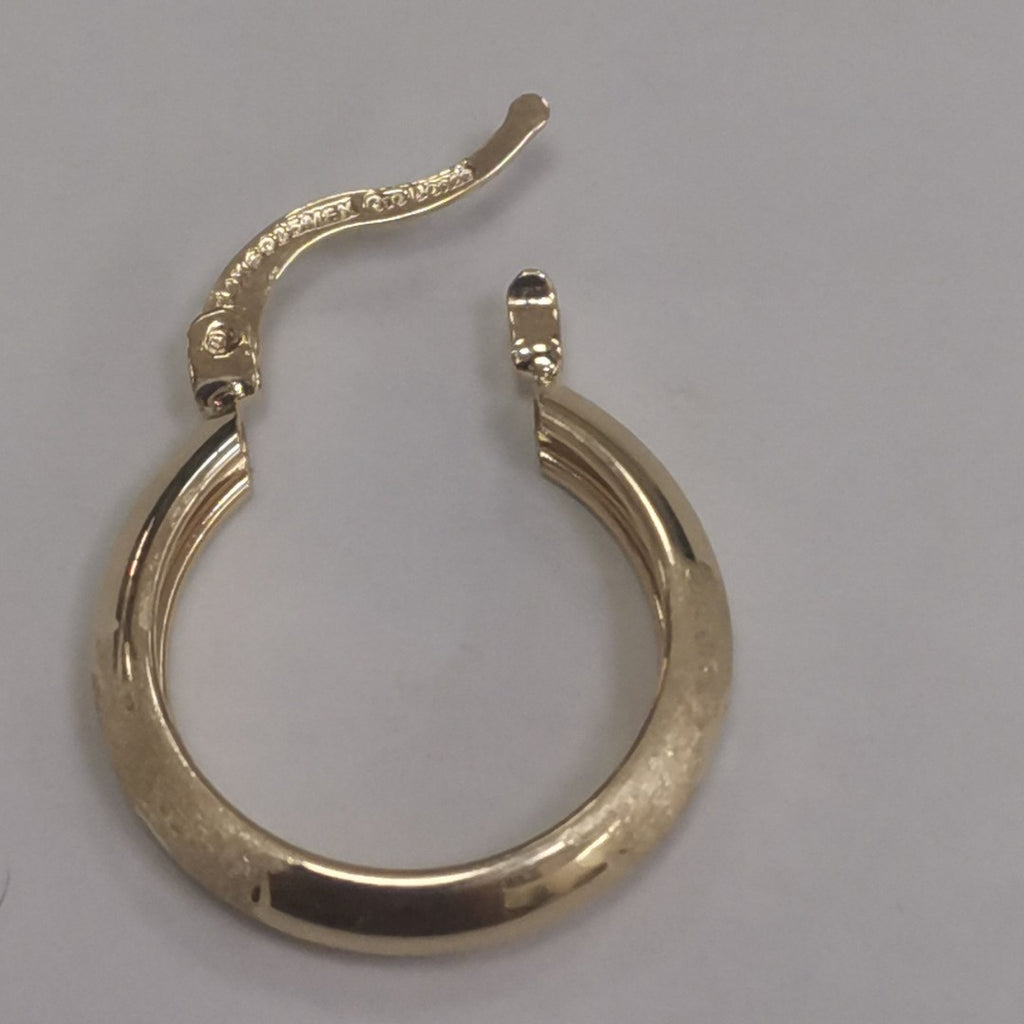 ARETES TEJIDO ARRACADA SATINADA 14K 2.6 GR (NUEVO)
