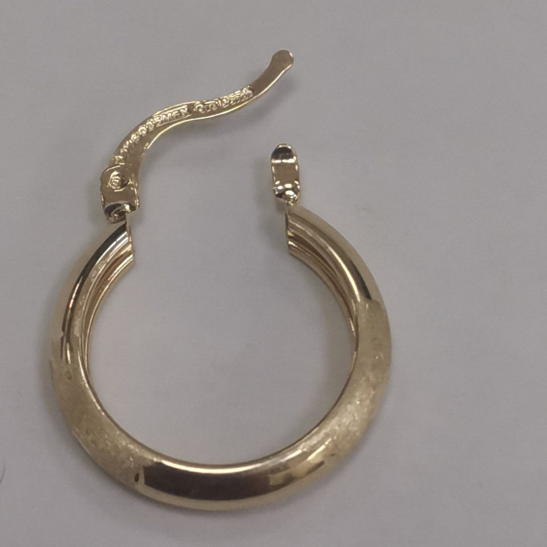 ARETES TEJIDO ARRACADA SATINADA 14K 2.6 GR (NUEVO)