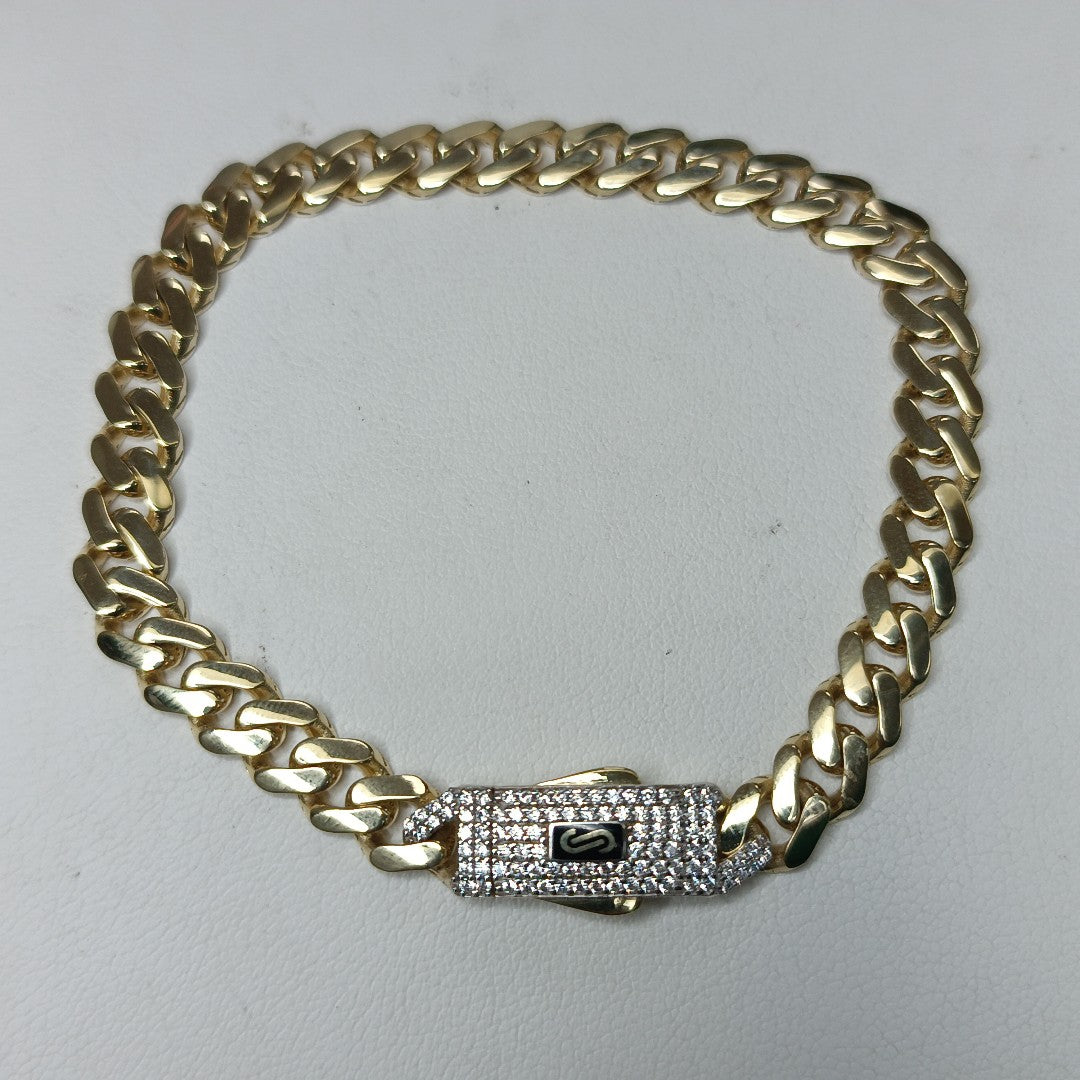 PULSERA MONACO ORO 10K 6.6 (NUEVO)