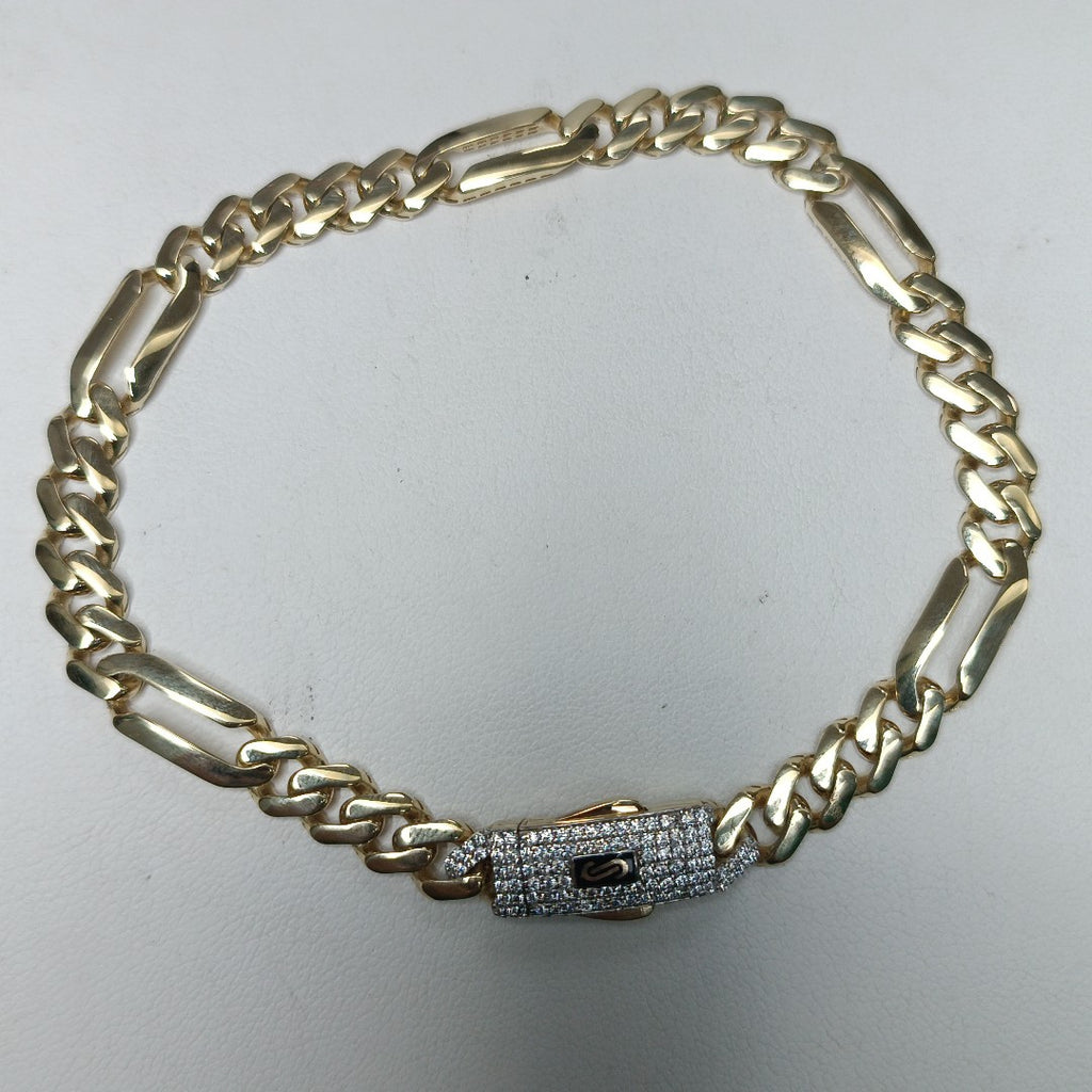 PULSERA CABALLERO MONACO ORO 10K 7 (NUEVO)