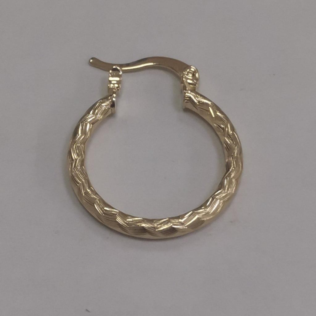 ARETES ARRACADAS LABRADAS 14K 2.1 GR (NUEVO)