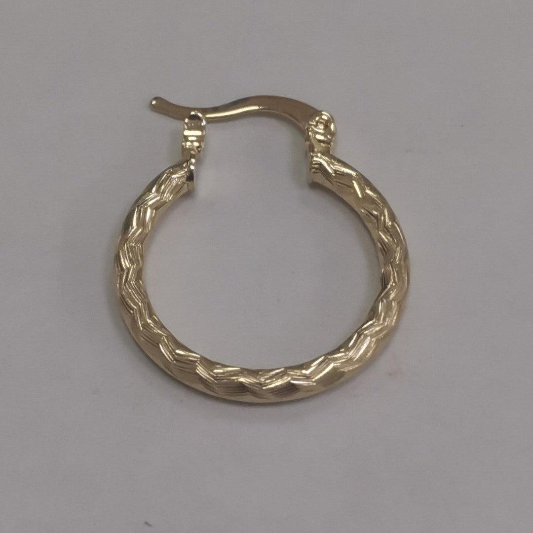 ARETES ARRACADAS LABRADAS 14K 2.1 GR (NUEVO)