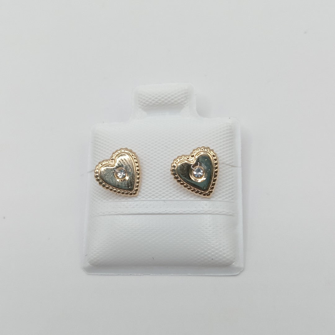 BROQUELES BROQUEL FIG CORAZON C CIRCONIA 14K 0.2614 GR (NUEVO)