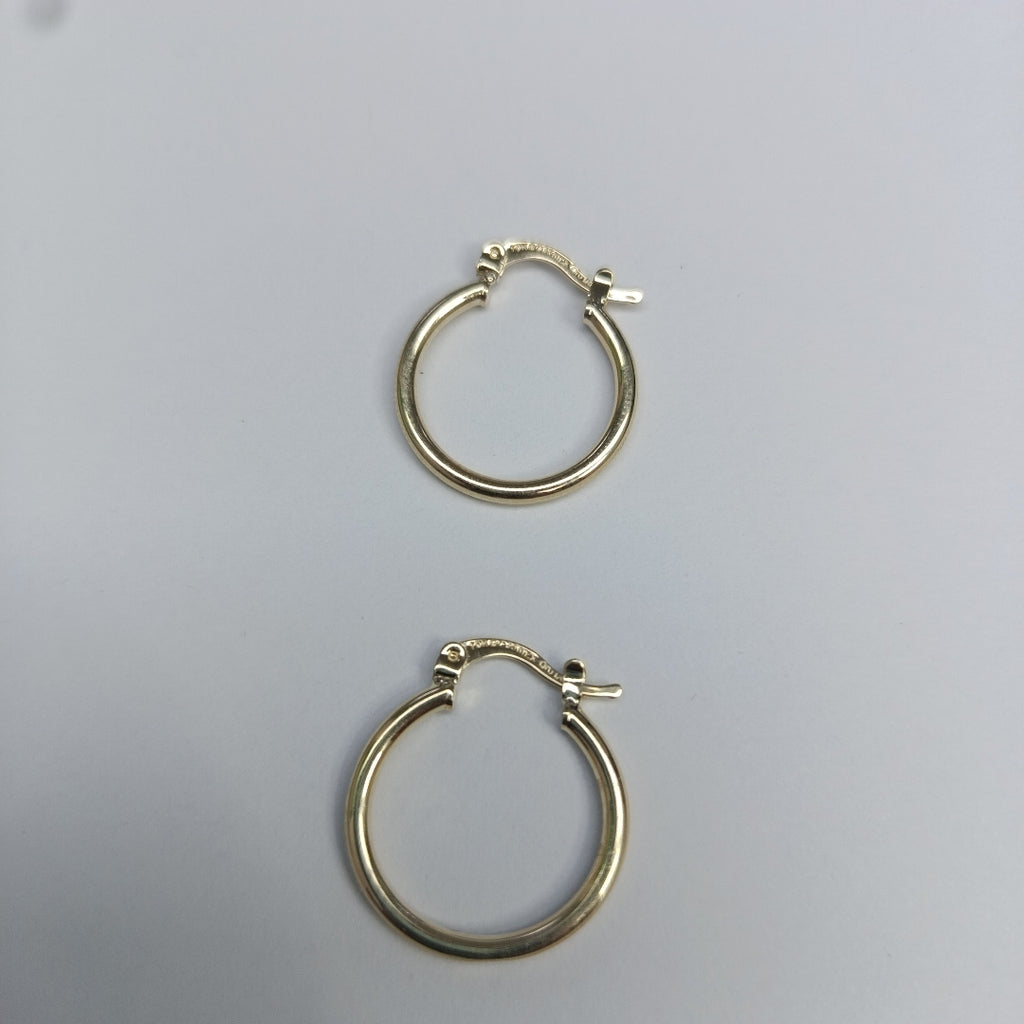 ARETES TEJIDO ARRACADAS LISAS 14K 1.2 GR (NUEVO)