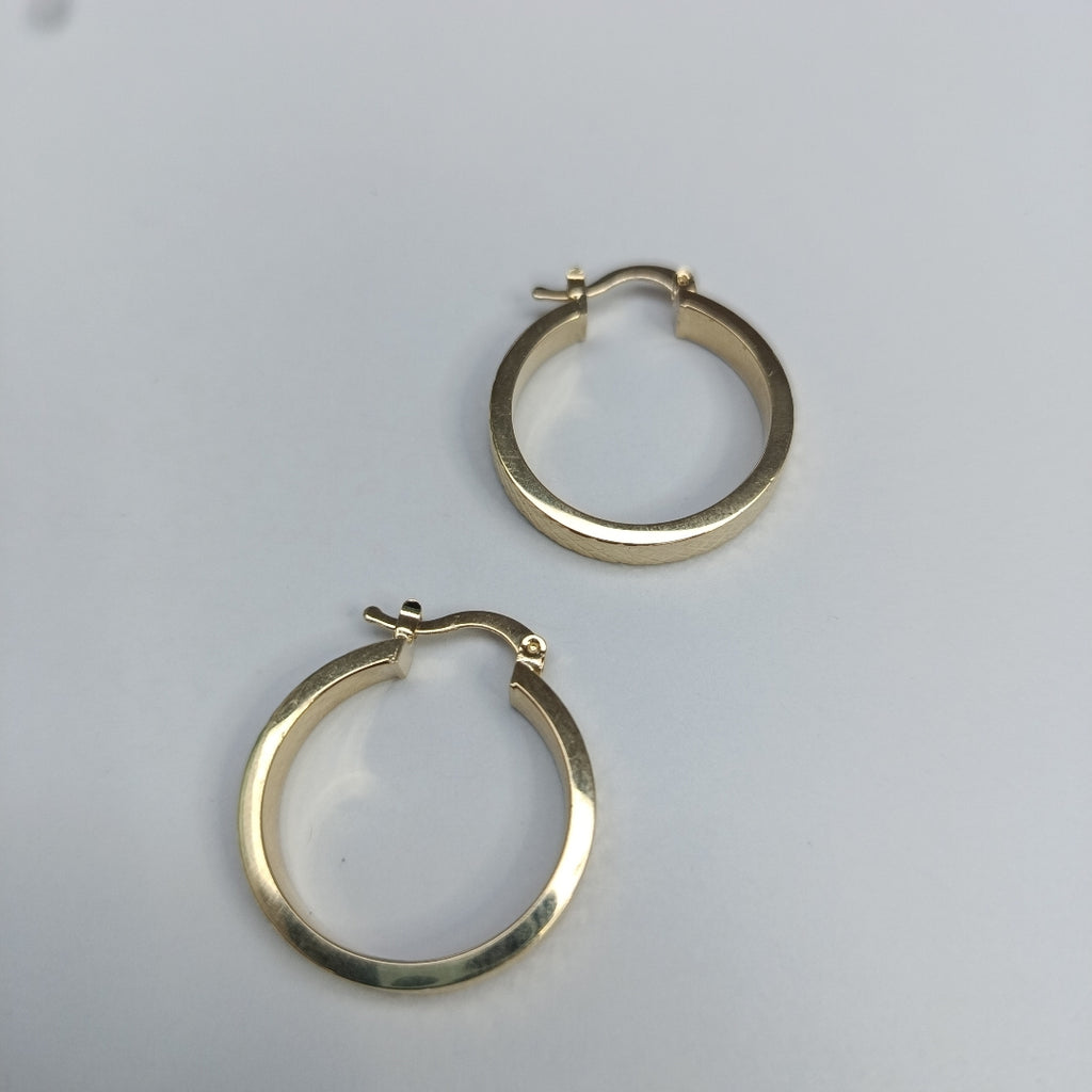 ARETES TEJIDO ARRACADAS FACETADAS 14K 2.9 GR (NUEVO)