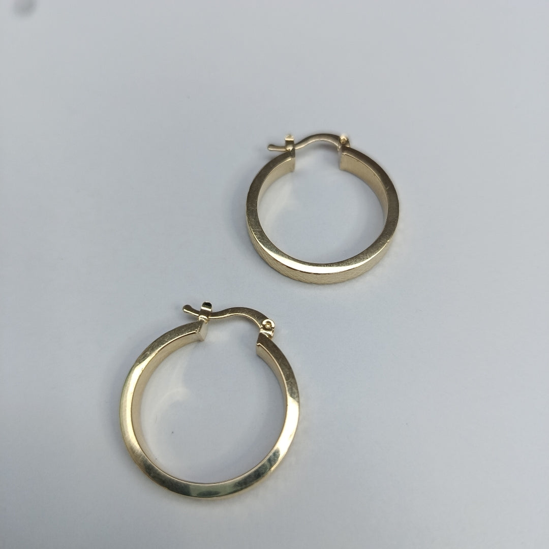 ARETES TEJIDO ARRACADAS FACETADAS 14K 2.9 GR (NUEVO)
