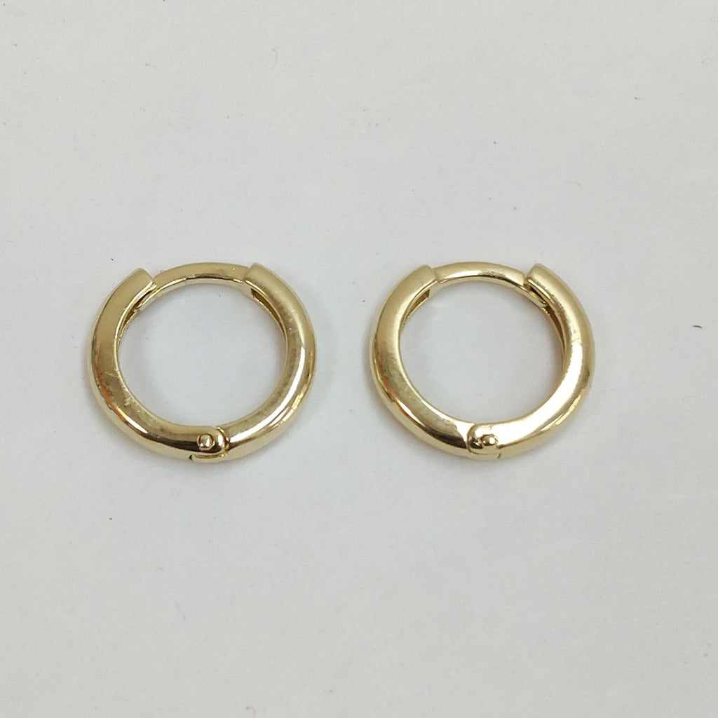 ARETES ARRACADAS LISAS 10K 1.2 GR (NUEVO)