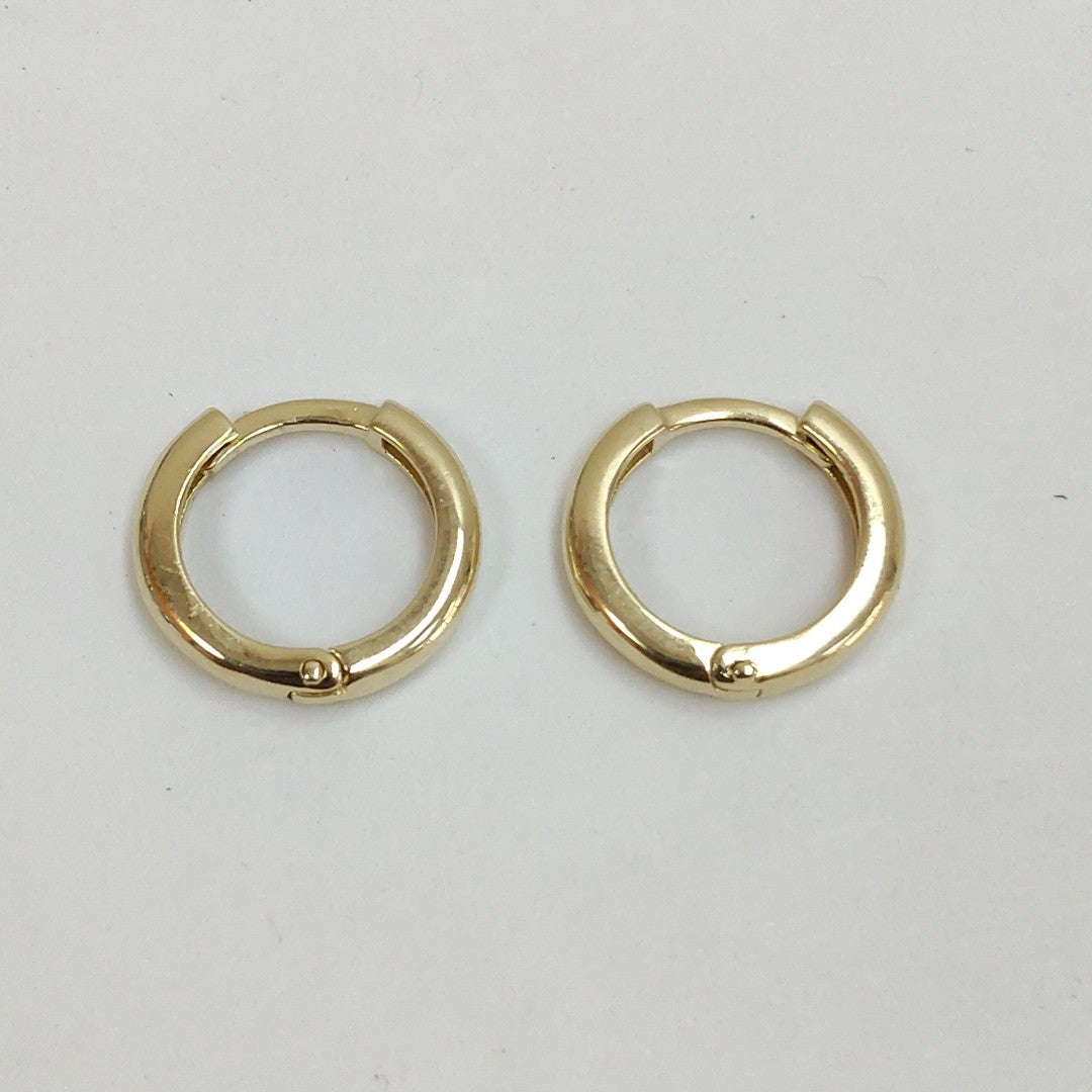ARETES ARRACADAS LISAS 10K 1.2 GR (NUEVO)