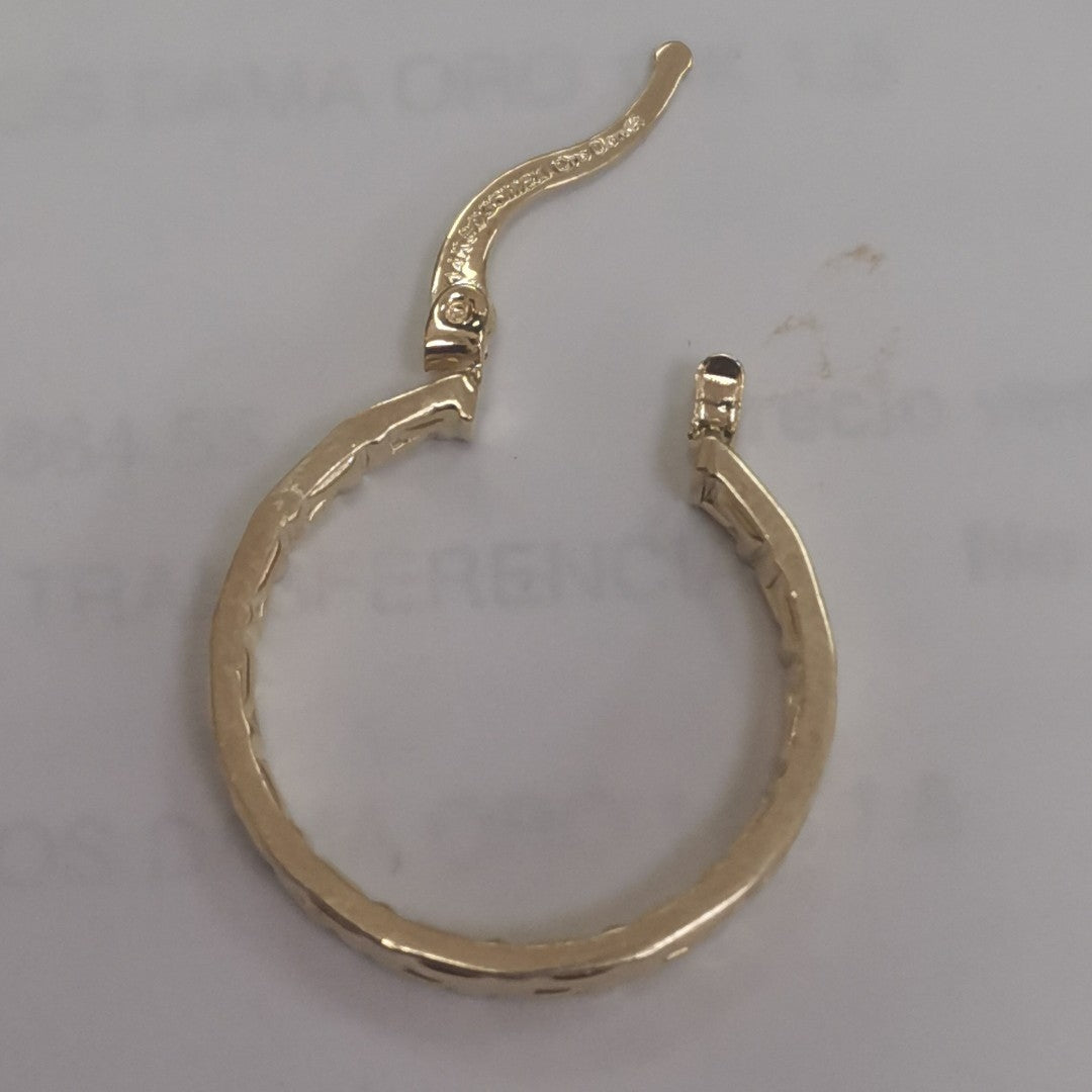 ARETES TEJIDO ARRACADAS TIPO GRECAS 14K 2.1 GR (NUEVO)