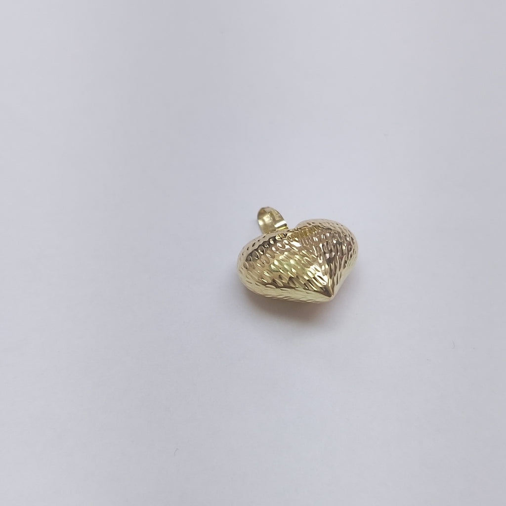 DIJE TEJIDO CORAZON LABRADO 14K 1 GR (NUEVO)
