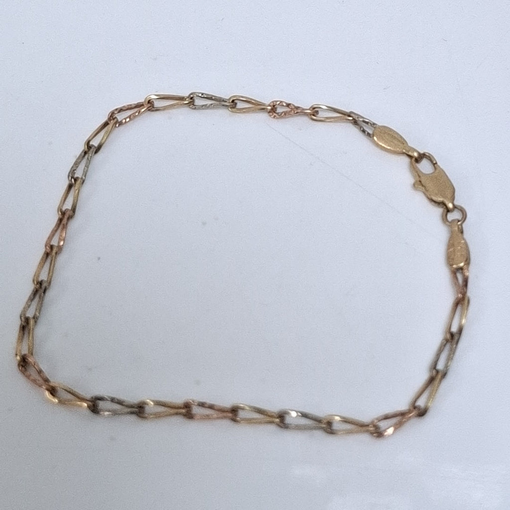 PULSERA ORO COMBINADO 14 K 3,00 GRMS (SEMINUEVO)