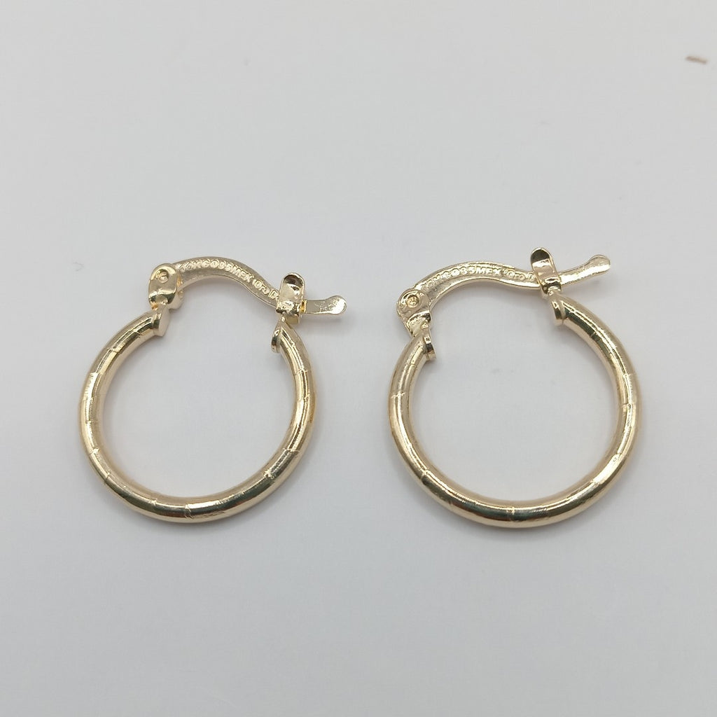 ARETES ARRACADAS ESTRIADAS 14K 1.4 GR (NUEVO)