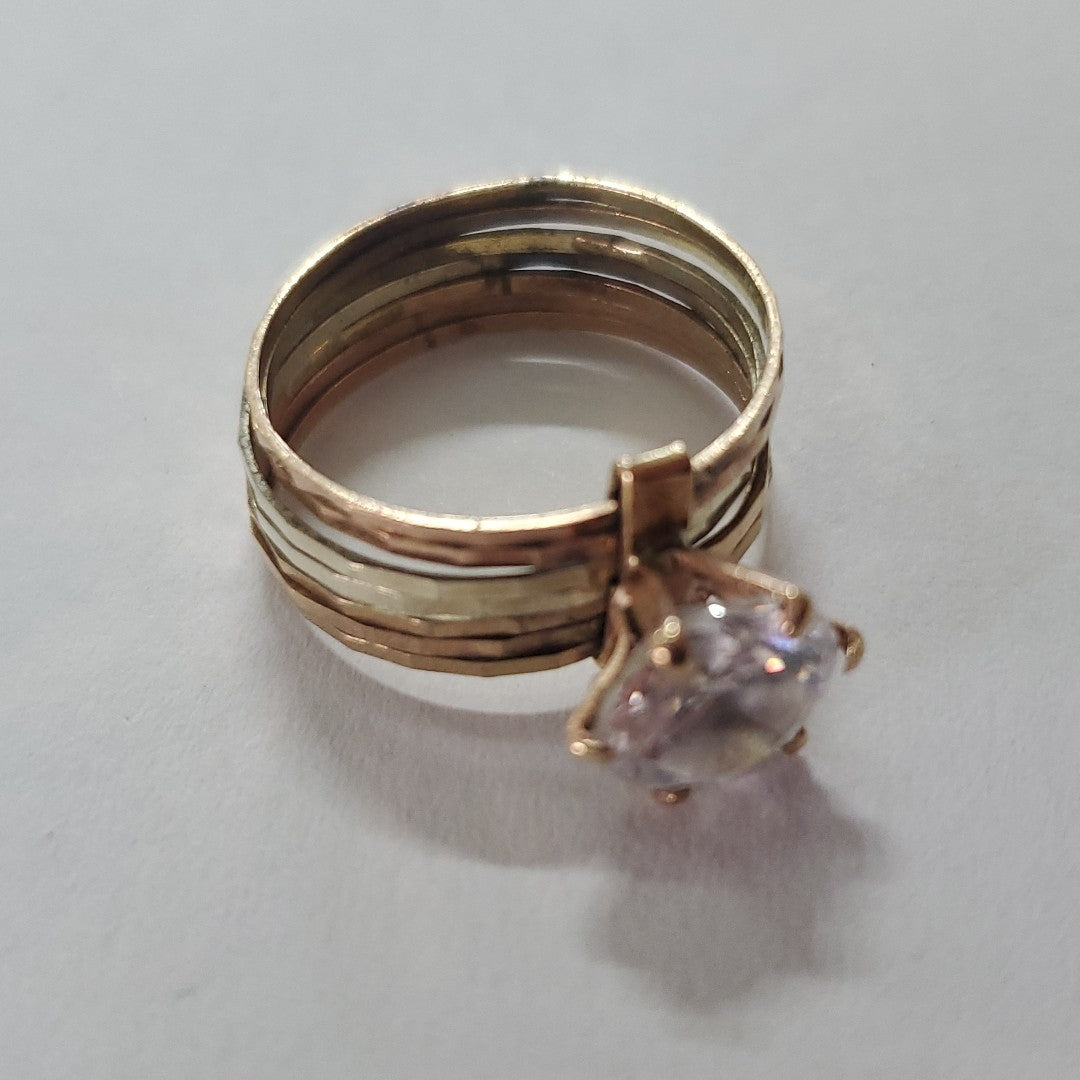 ANILLITO ORO COMBINADO 10 K 3,40 GRMS (SEMINUEVO)
