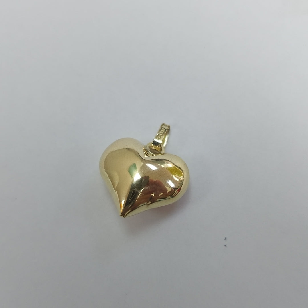 DIJE TEJIDO CORAZON LISO 14K 1 GR (NUEVO)