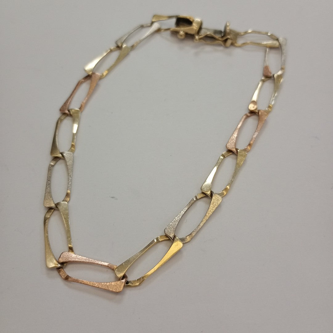 PULSERA ORO COMBINADO 14 K 6,50 GRMS (SEMINUEVO)