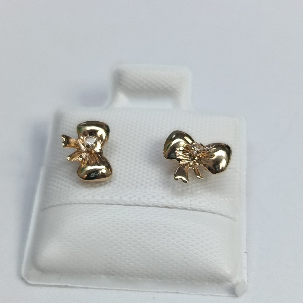 BROQUELES BROQUEL FIG MOÑO C CIRCONIA 14K 0.2441 GR (NUEVO)