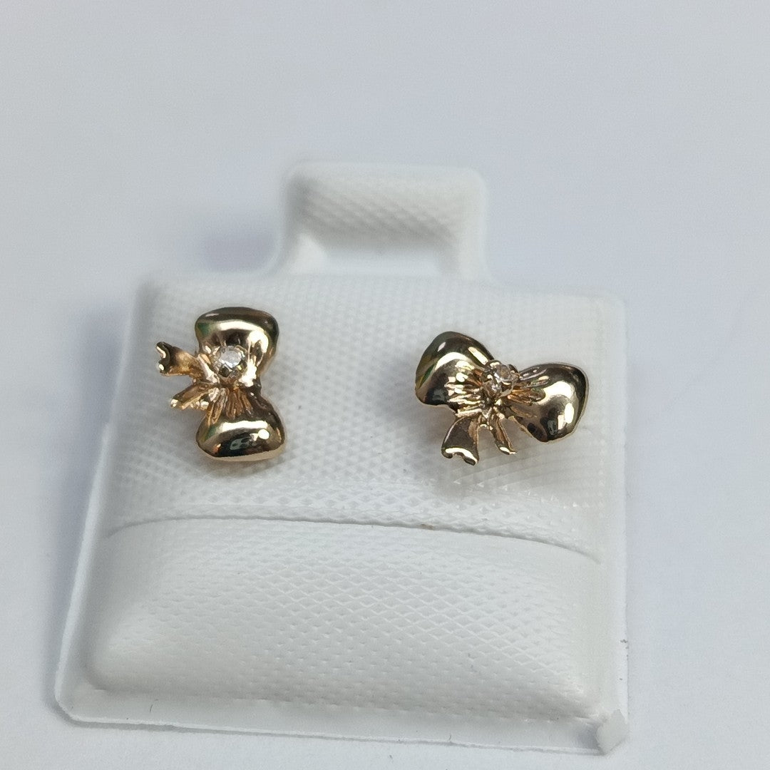 BROQUELES BROQUEL FIG MOÑO C CIRCONIA 14K 0.2441 GR (NUEVO)