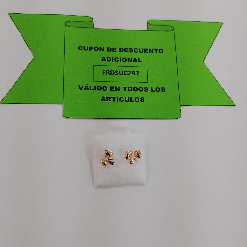 BROQUELES BROQUEL FIG MOÑO C CIRCONIA 14K 0.2441 GR (NUEVO)