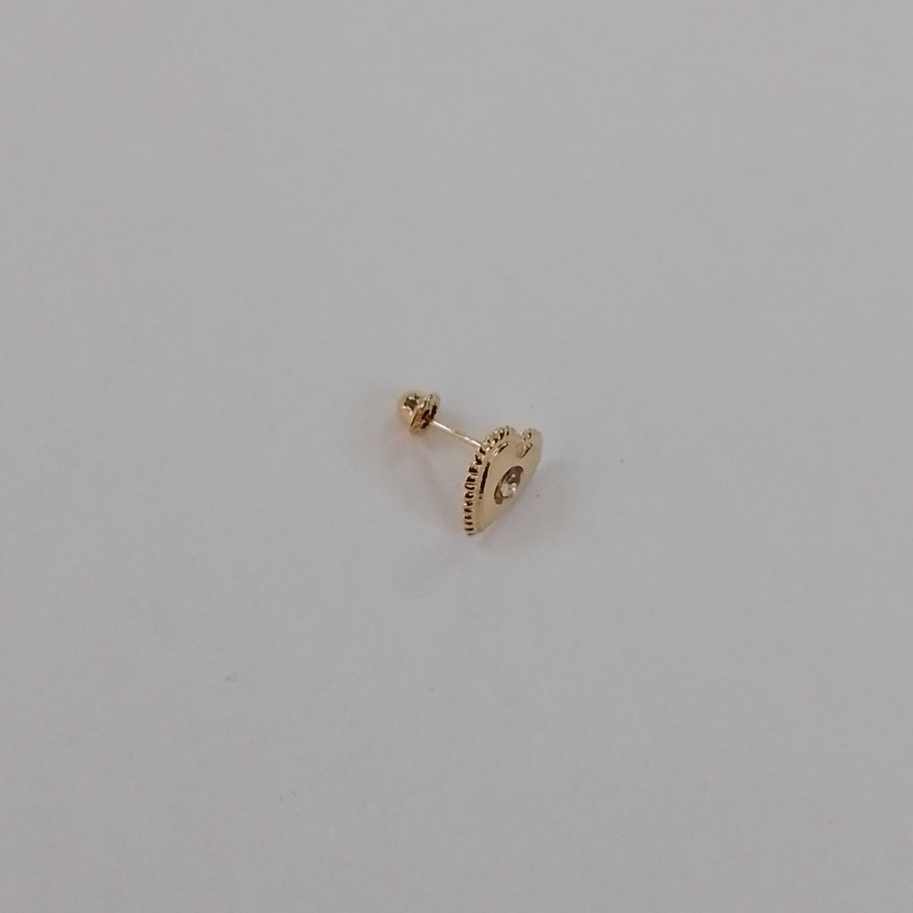 BROQUELES BROQUEL FIG CORAZON C CIRCONIA 14K 0.2614 GR (NUEVO)