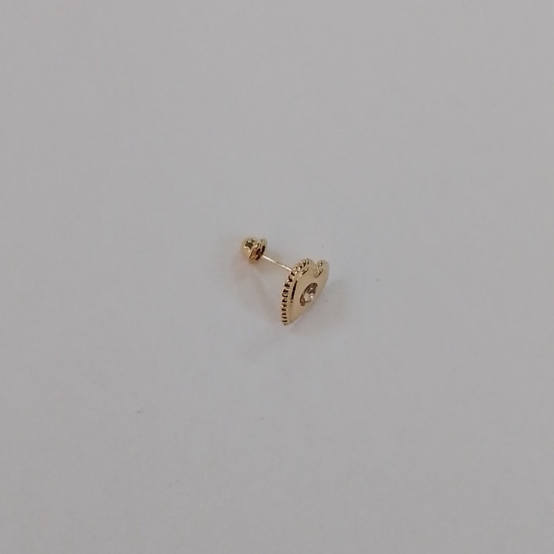 BROQUELES BROQUEL FIG CORAZON C CIRCONIA 14K 0.2614 GR (NUEVO)