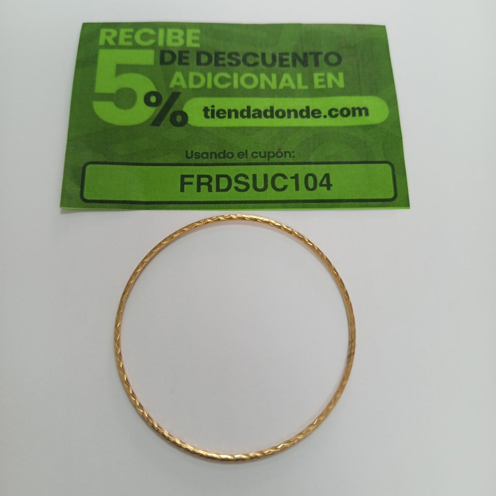 PULSERA RIGIDA ORO 14 K 4,00 GRMS (SEMINUEVO)