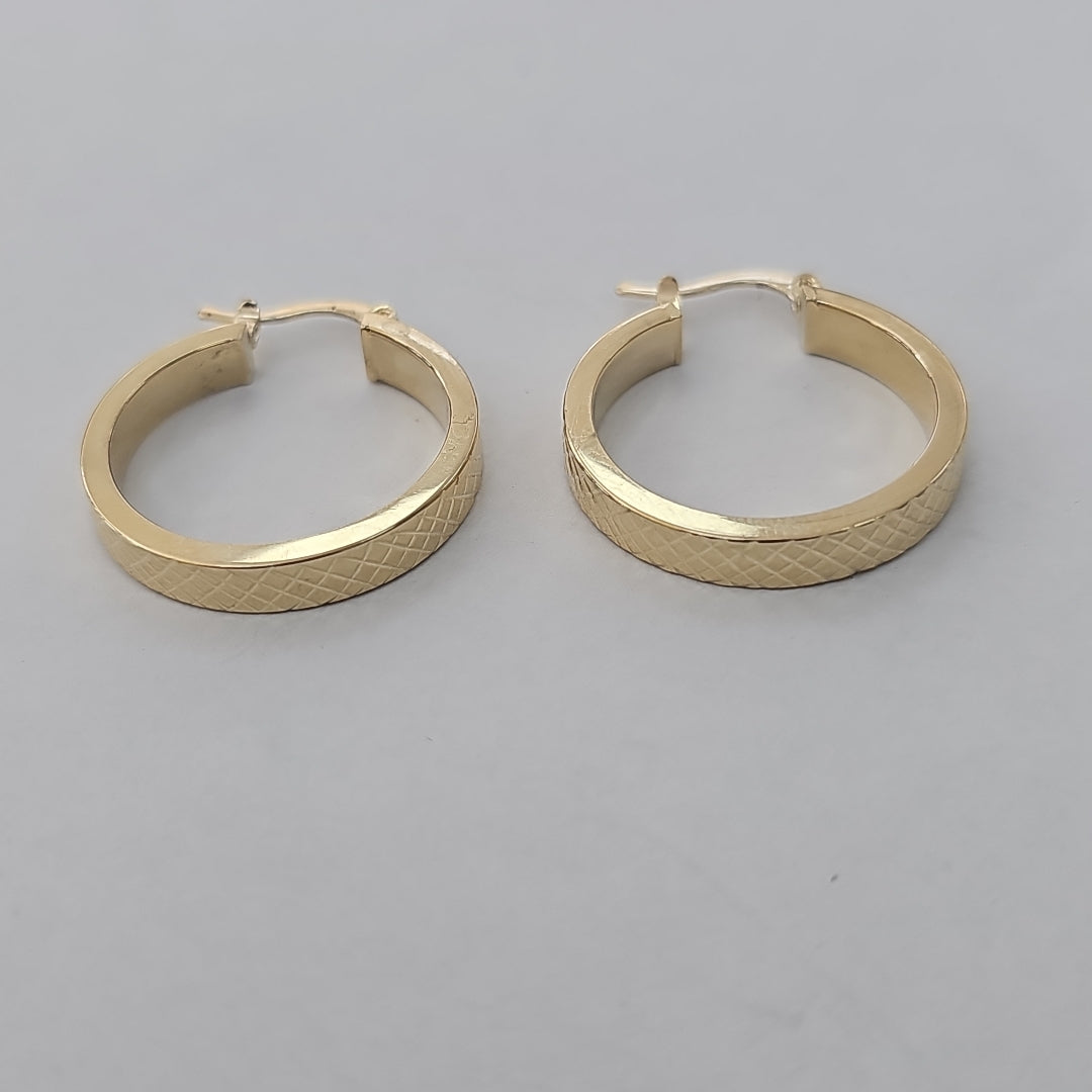 ARETES TEJIDO ARRACADAS FACETADAS 14K 2.9 GR (NUEVO)