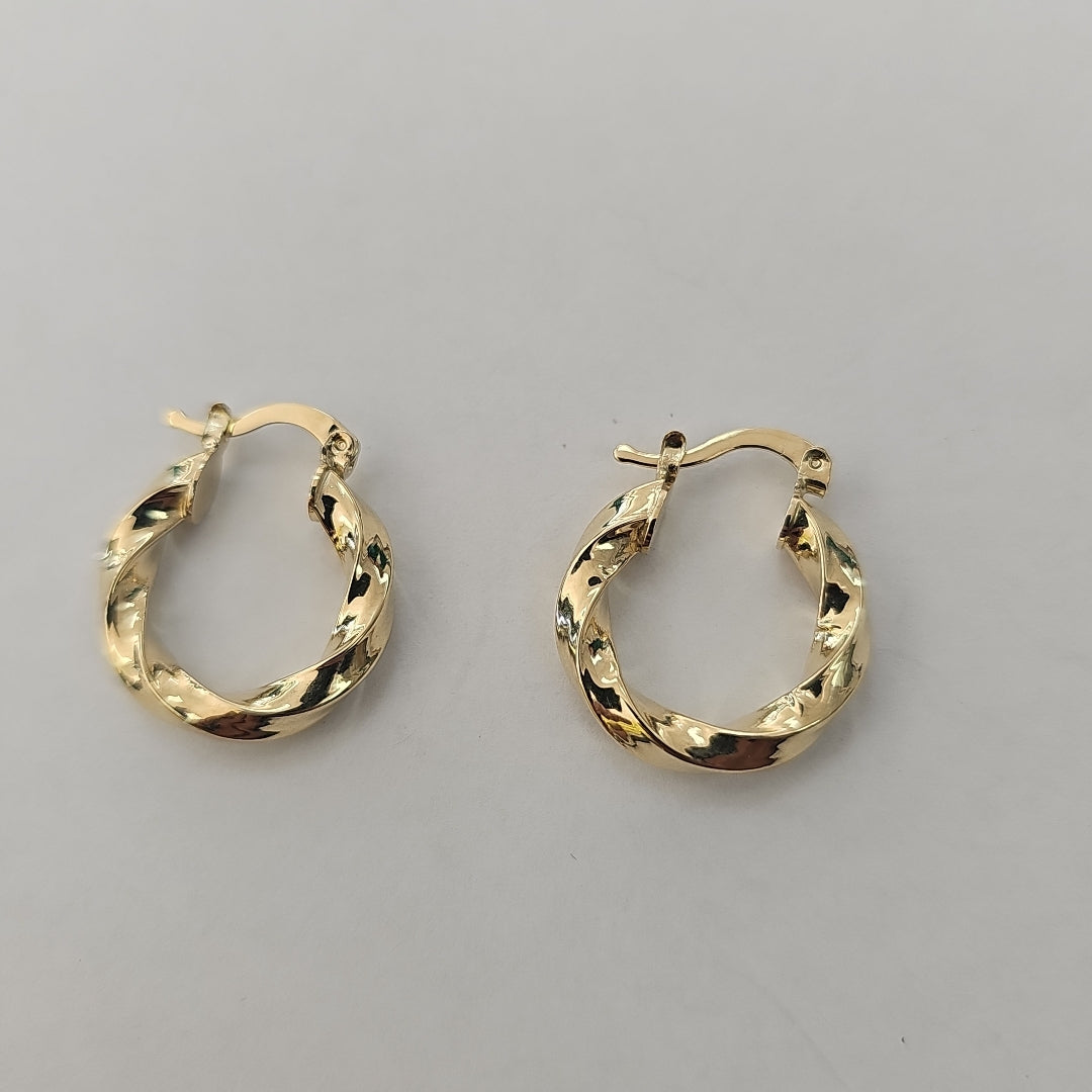 ARETES ARRACADA TORZAL 14K 2 GR (NUEVO)