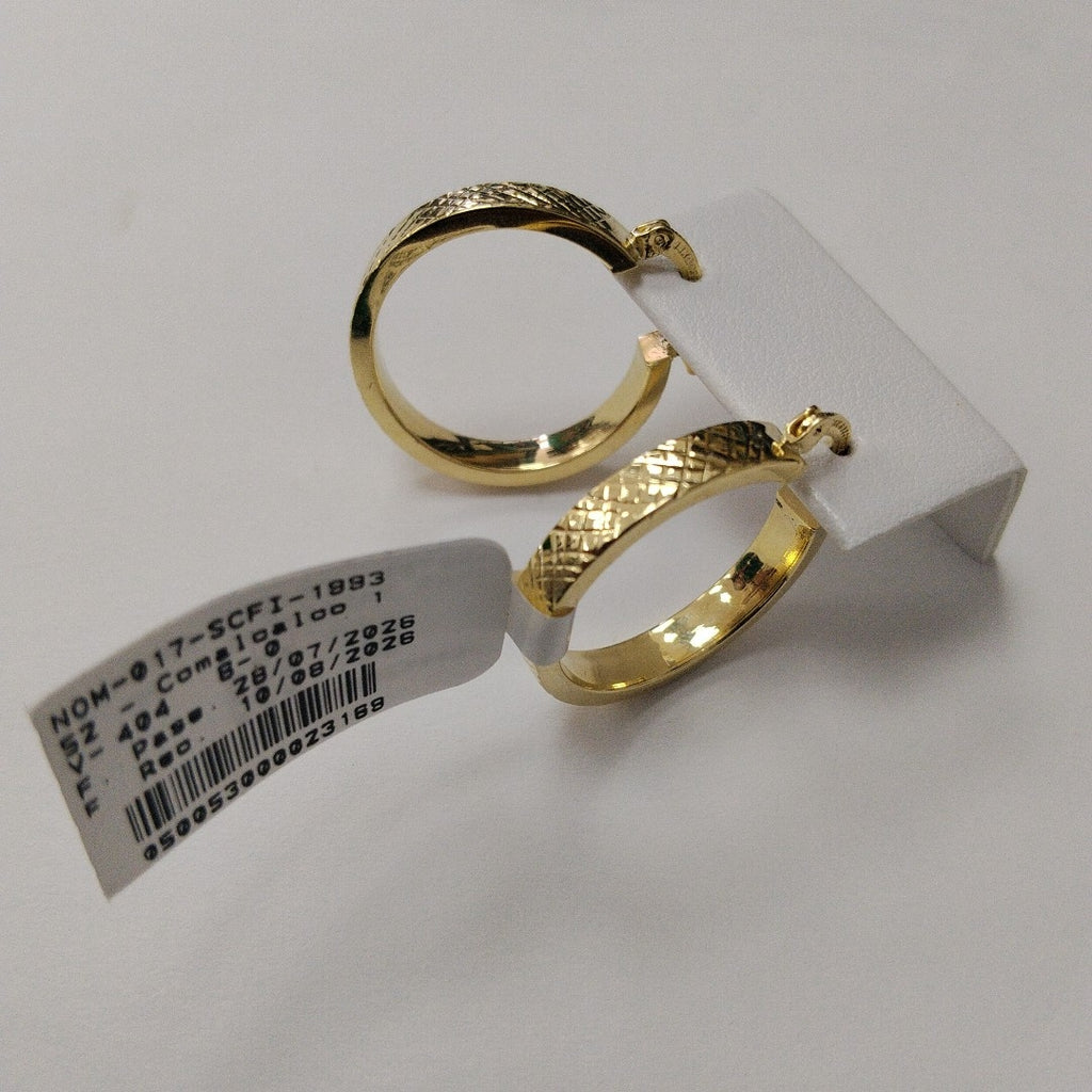 ARETES TEJIDO ARRACADAS FACETADAS 14K 2.8 GR (NUEVO)