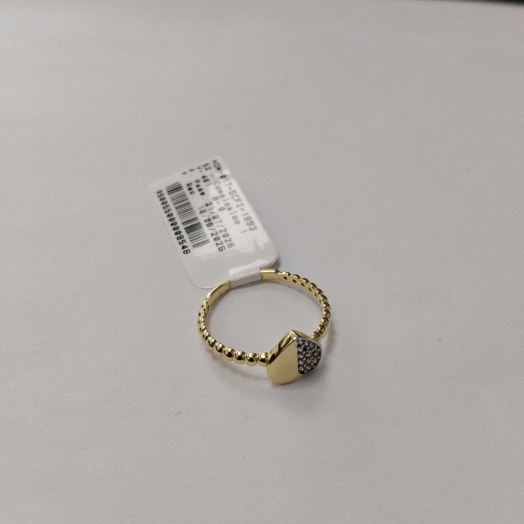 ANILLO ANILLITO FIG CORAZON C CIRCONIAS 14K 7 TALLA 1.6 GR (NUEVO)