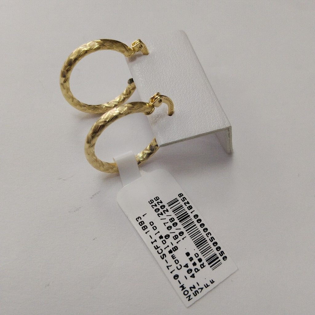 ARETES ARRACADAS LABRADAS 14K 2.1 GR (NUEVO)