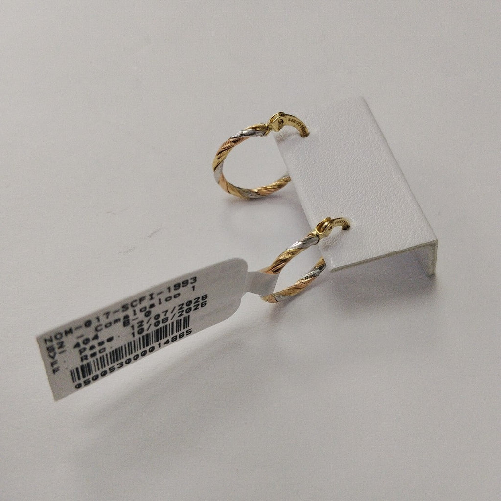 ARETES ARRACADAS COMBINADAS 14K 2 GR (NUEVO)