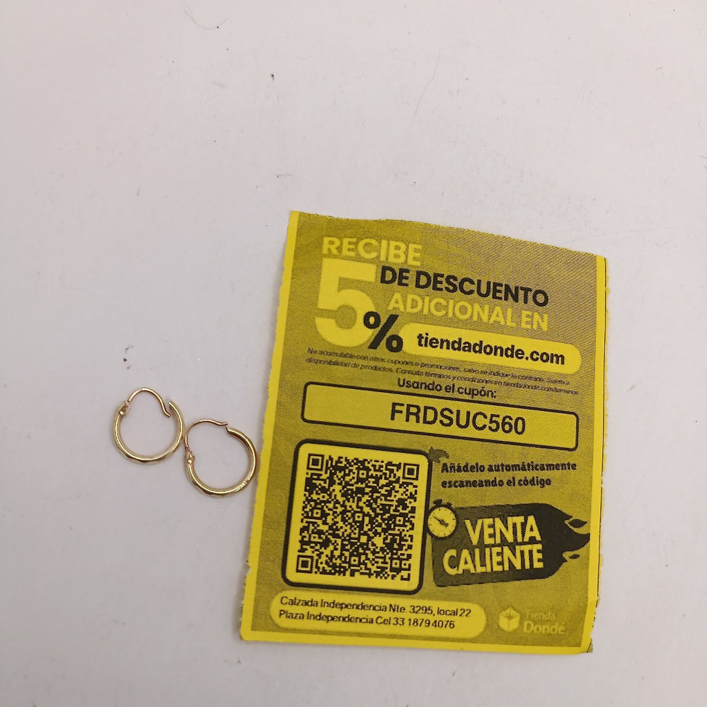 ARRACADAS PAR ORO 10 K 0,60 GRMS (SEMINUEVO)