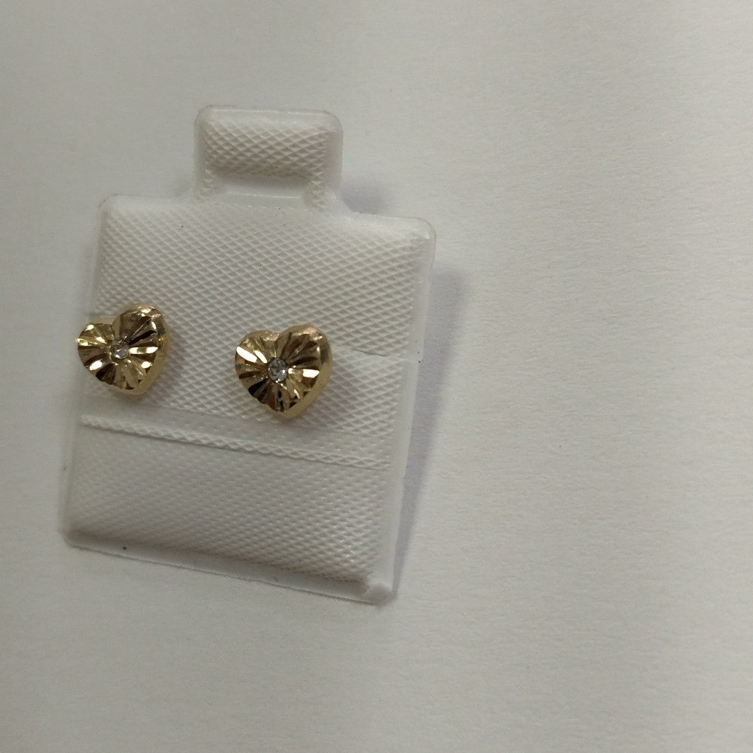 BROQUELES BROQUEL FIG CORAZON C CIRCONIA 14K 0.2603 GR (NUEVO)