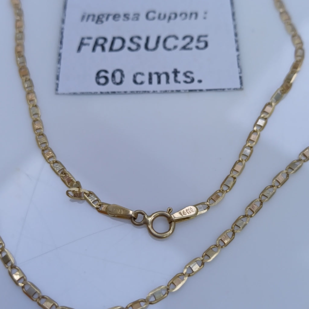 CADENA ORO COMBINADO 14 K 4,00 GRMS (SEMINUEVO)
