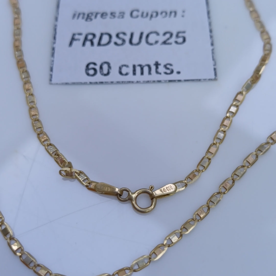 CADENA ORO COMBINADO 14 K 4,00 GRMS (SEMINUEVO)