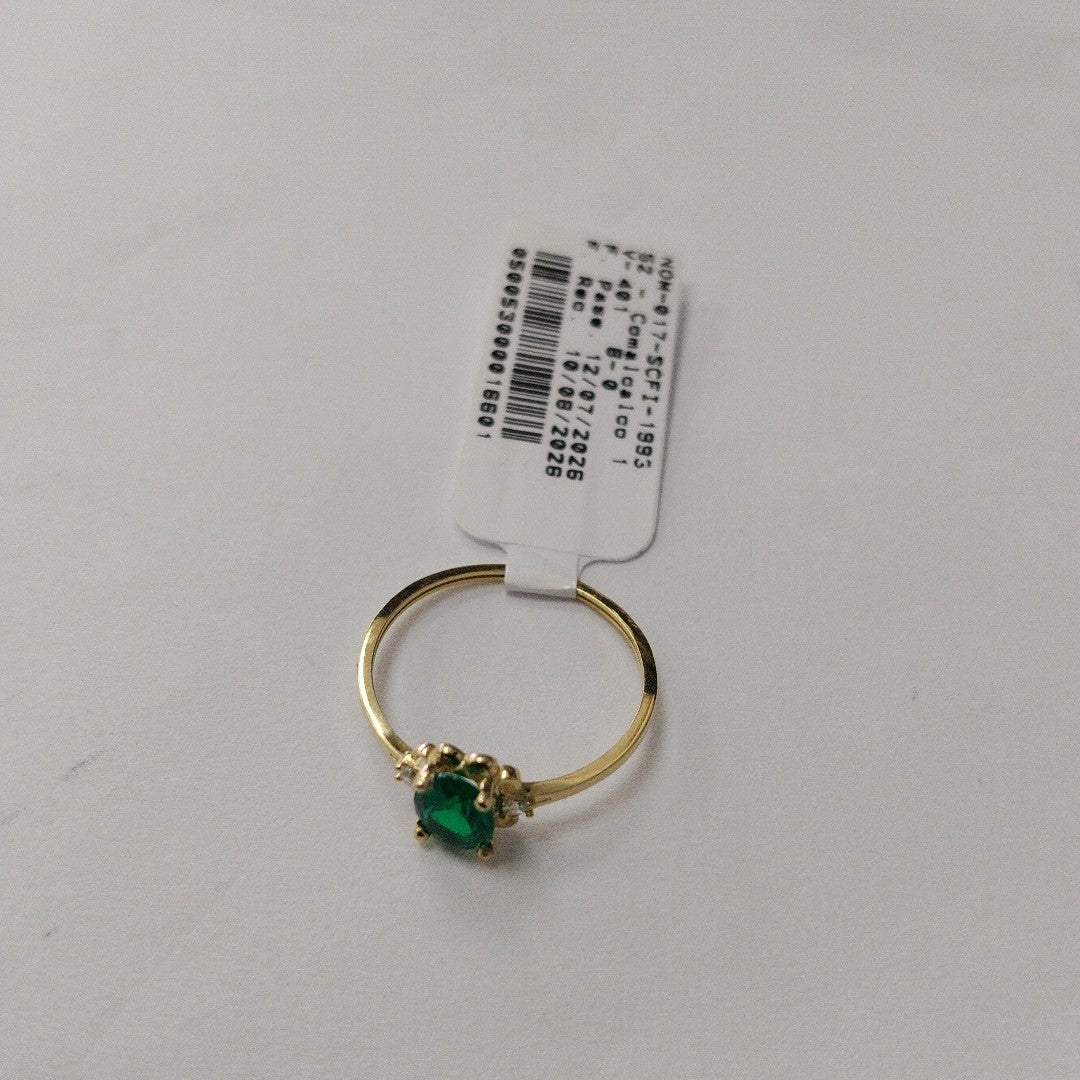 ANILLOS CON CIRCONIAS PDRAS DE COLOR 14K TALLA 7 1 GR (NUEVO)