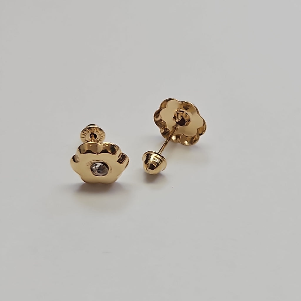 BROQUELES BROQUEL FIG FLOR C CIRCONIA 14K 0.2581 GR (NUEVO)