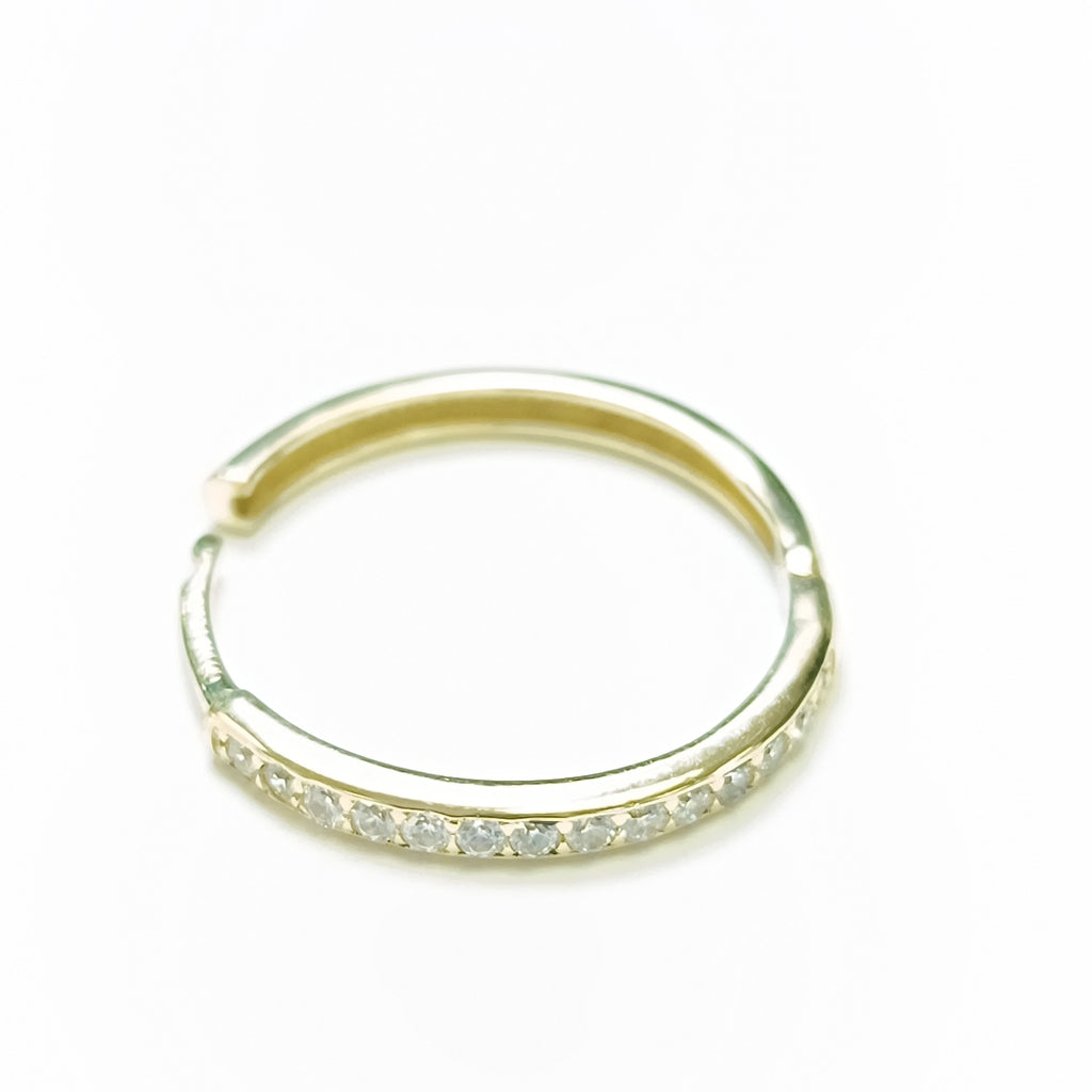 ARETES ARRACADAS C CIRCONIAS 14K 1.8 GR (NUEVO)