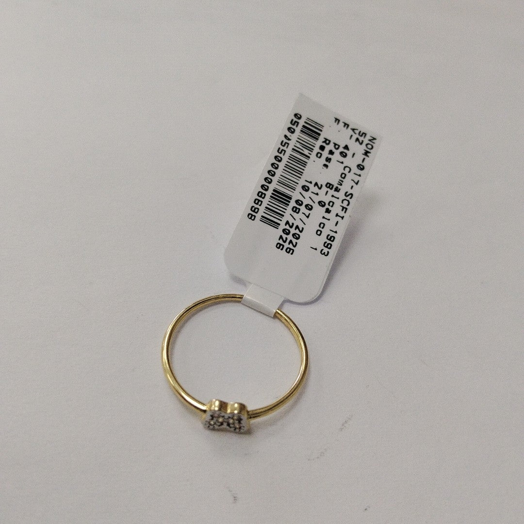 ANILLO ANILLITO MARIPOSA C CIRCONIAS 14K 7 TALLA 1 GR (NUEVO)