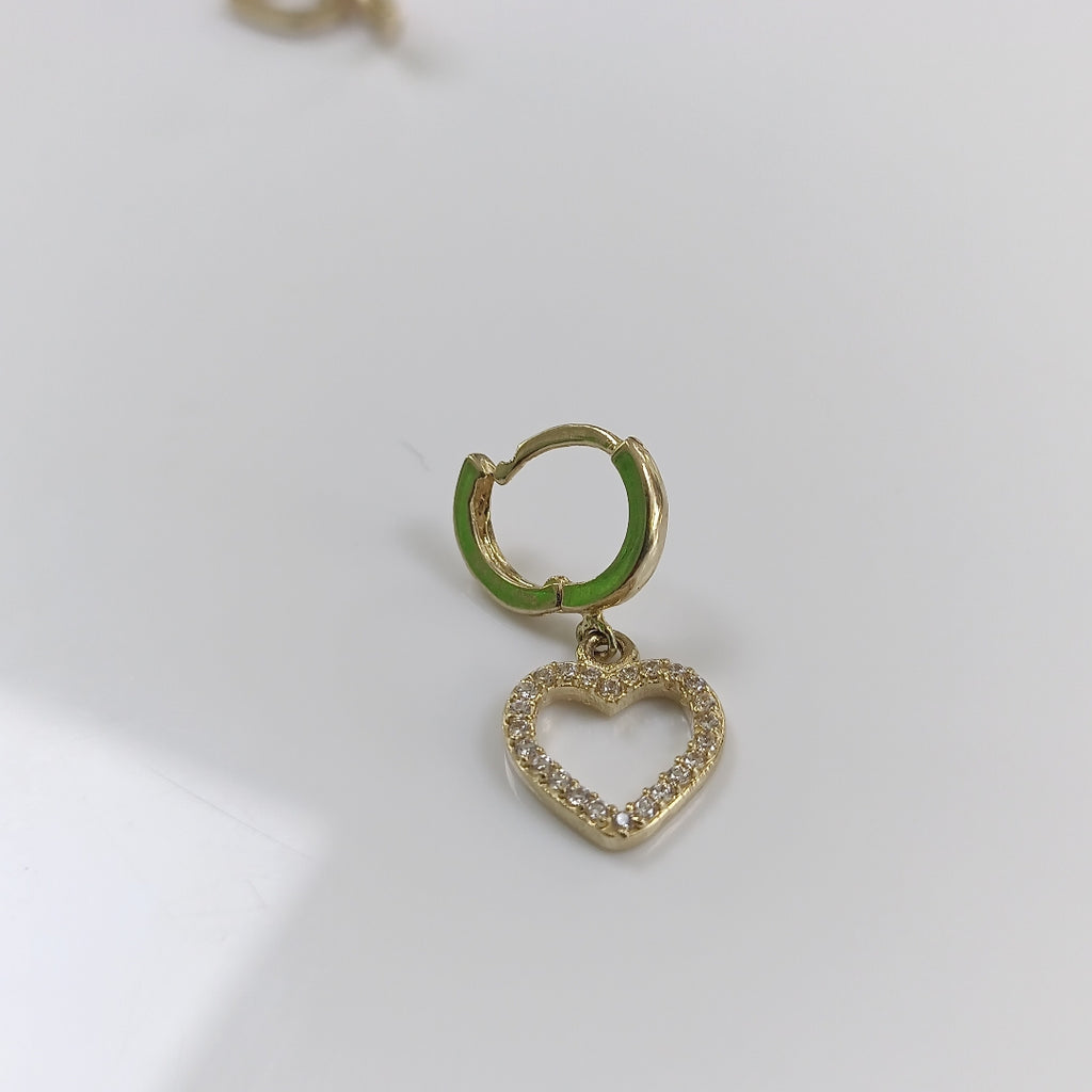 ARETES FIG CORAZON C CIRCONIAS 10K 2.6 GR (NUEVO)