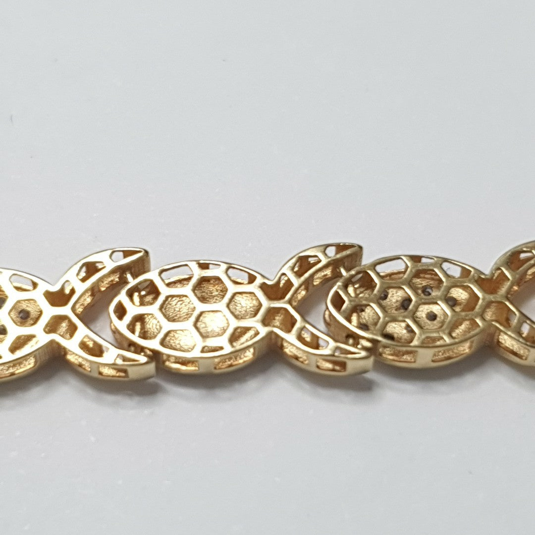 PULSERA ORO COMBINADO 10 K 6 GRMS (SEMINUEVO)