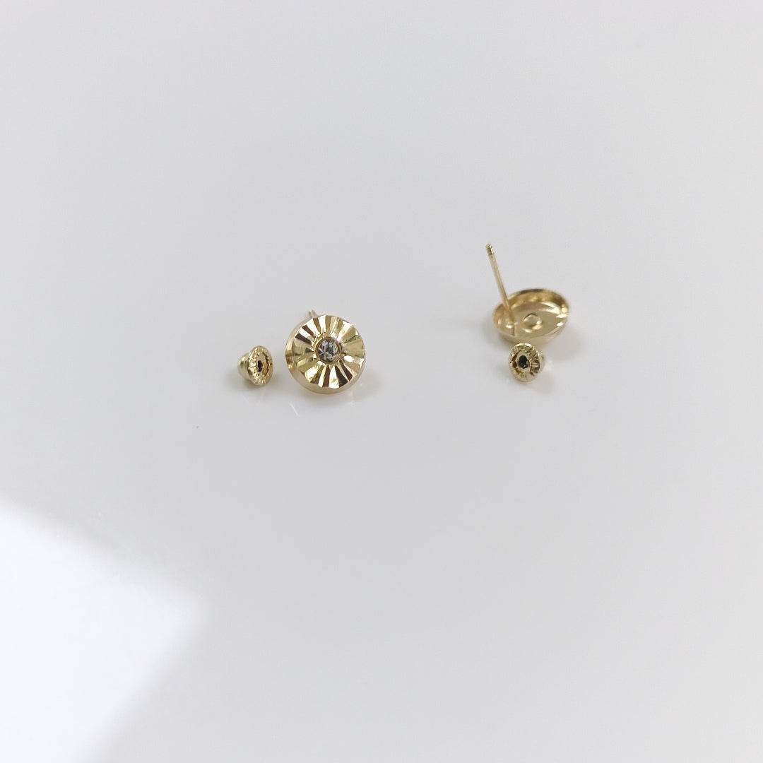BROQUELES BROQUEL FIG BOTON C CIRCONIA 14K 0.2916 GR (NUEVO)