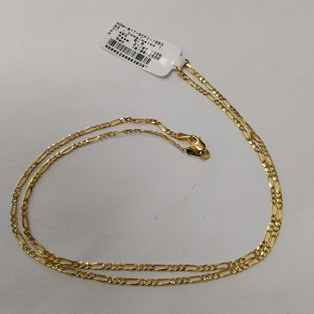 CADENA 3X1 14K 50 CM 3.4 GR (NUEVO)
