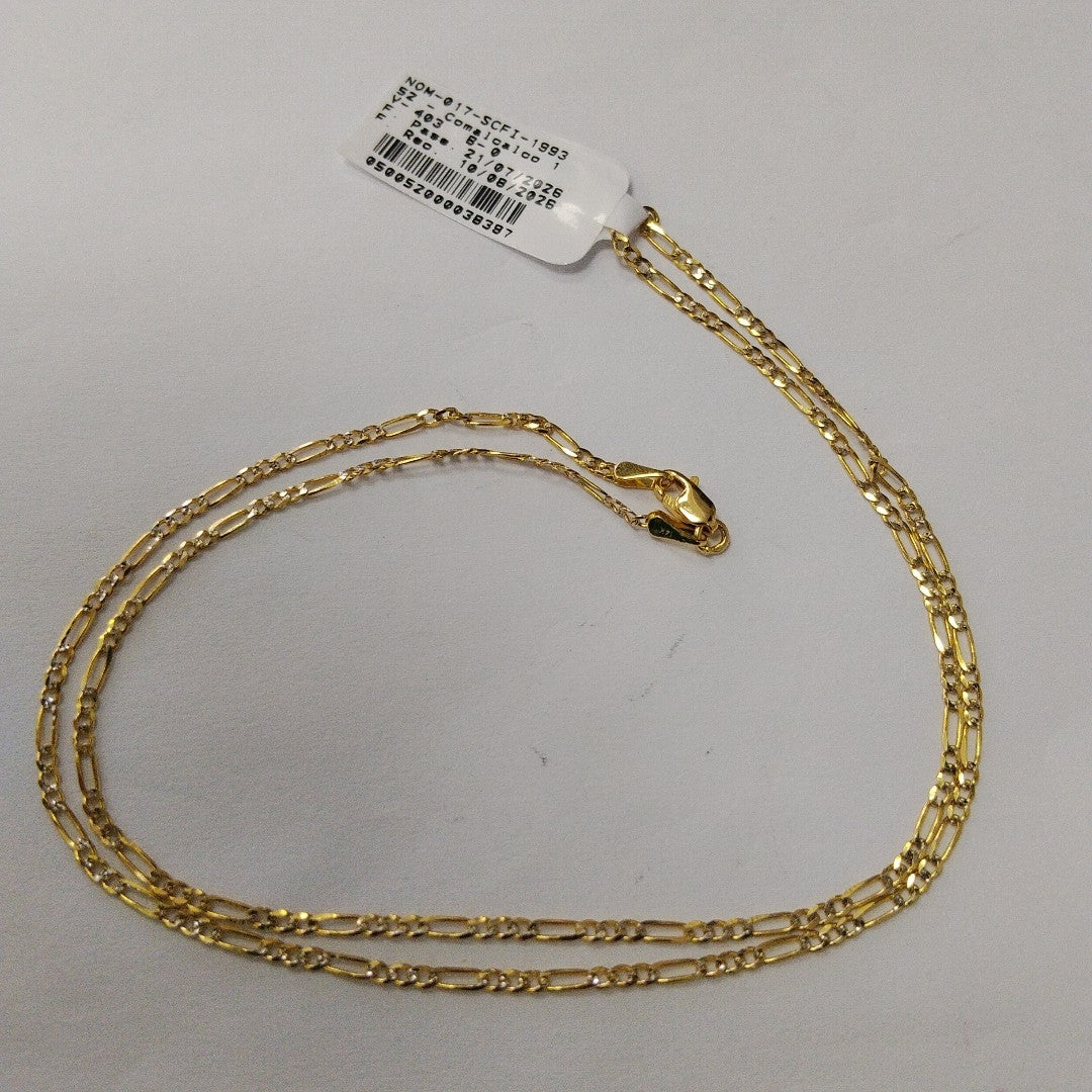 CADENA 3X1 14K 50 CM 3.4 GR (NUEVO)