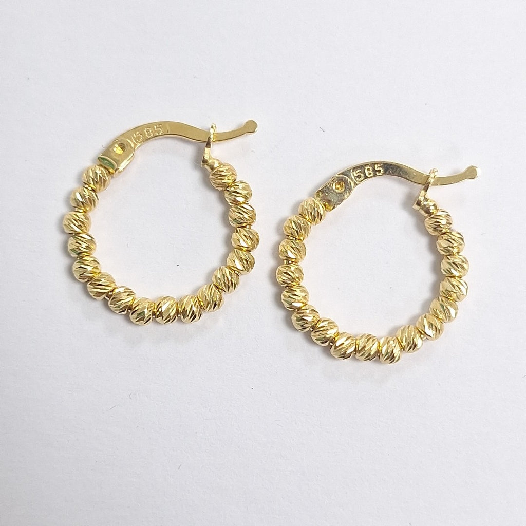 ARRACADAS PAR ORO 14 K 2.7 GRMS (SEMINUEVO)