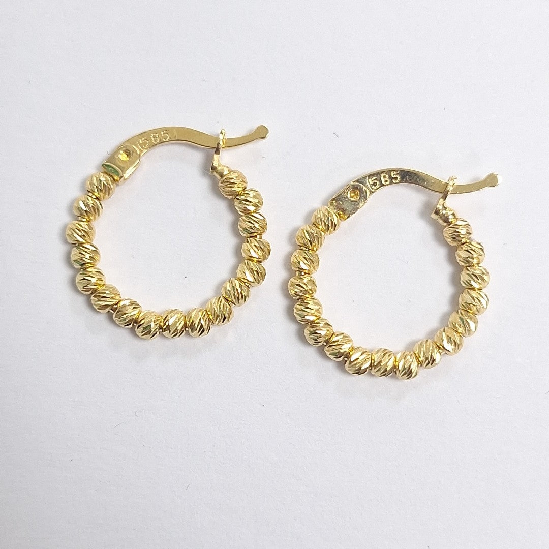 ARRACADAS PAR ORO 14 K 2.7 GRMS (SEMINUEVO)