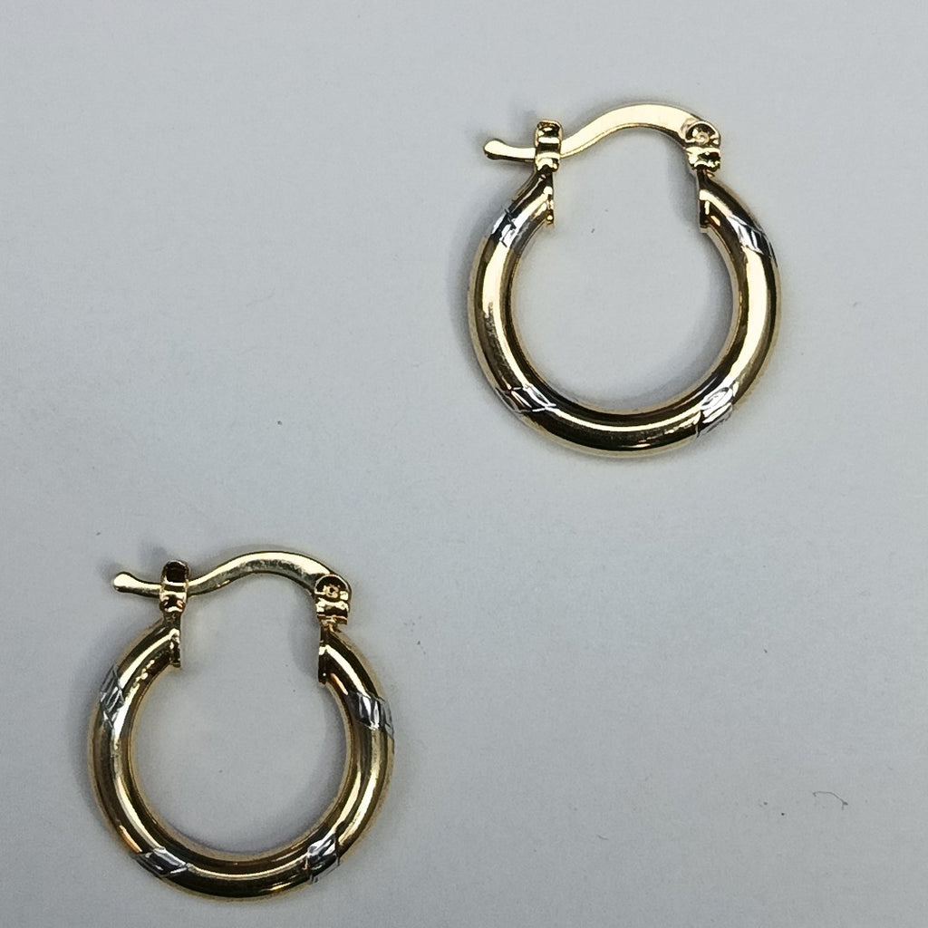 ARETES ARRACADAS COMBINADAS 14K 1.6 GR (NUEVO)